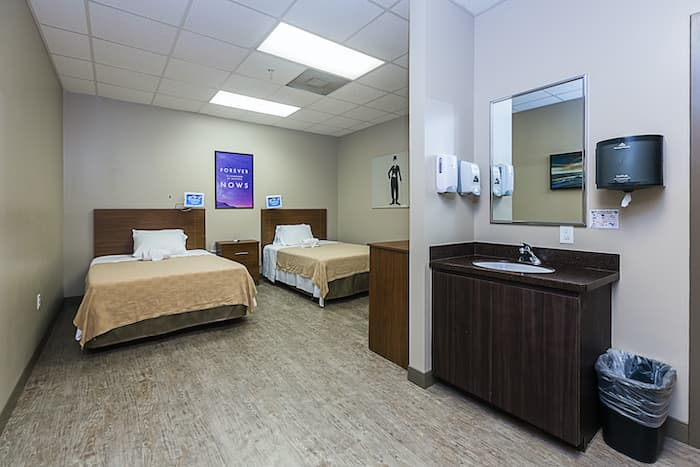 Detox residential patient room