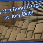 Empty jury box in court room