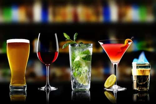 Cocktails at bar